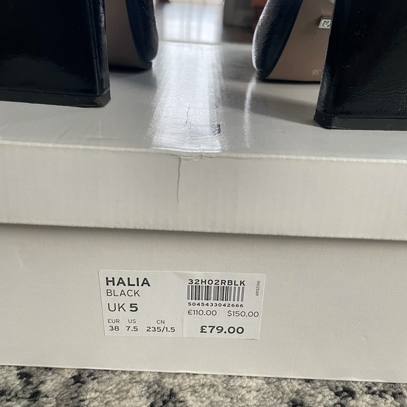 Topshop Halia Square Toe Ankle Boots. Black Sz 7.5 - Picture 2 of 7